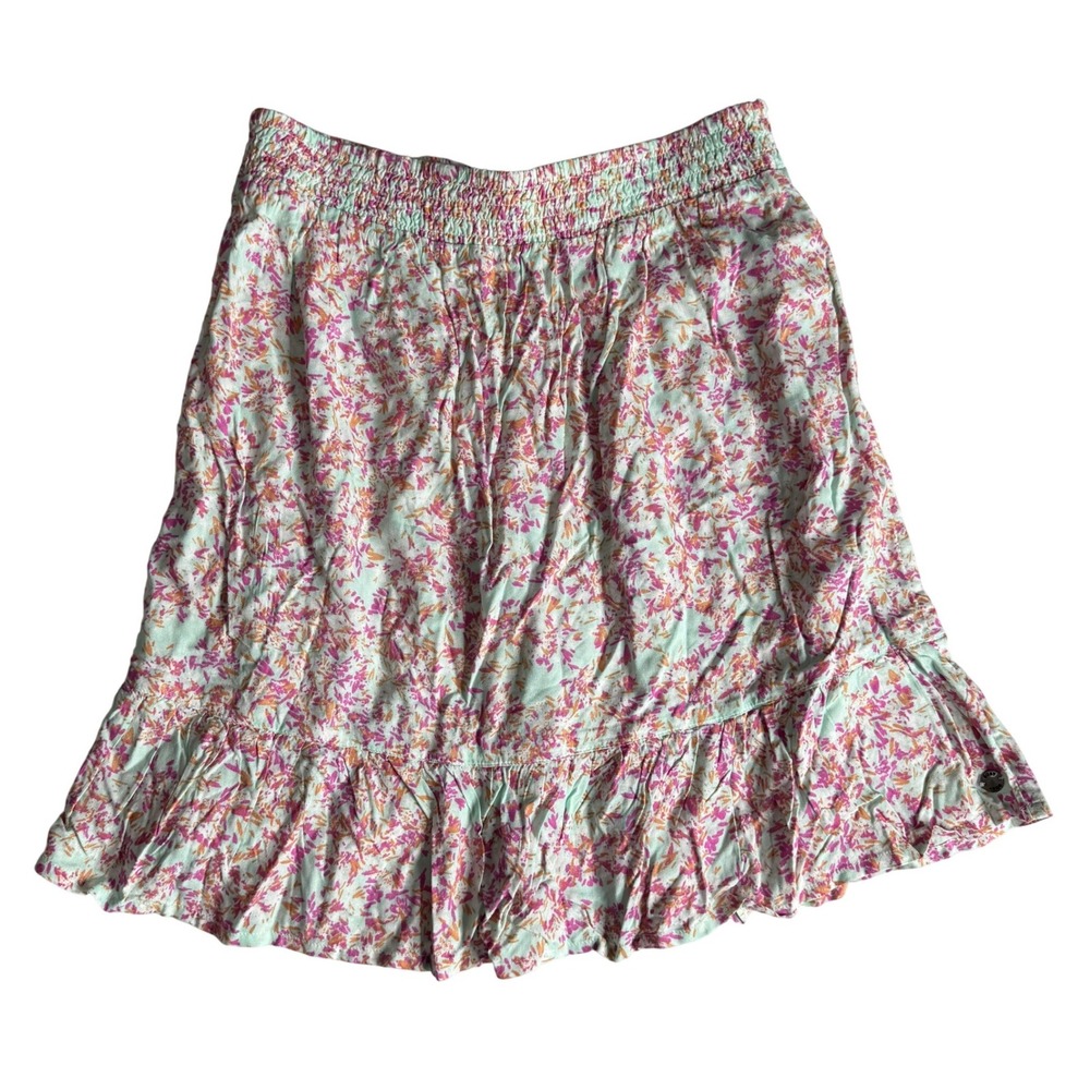 Roxy Girls Night Out Floral Pull On Mini Skirt Womens Size XS